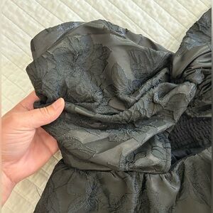 Elegant Black Floral Dress - Anthropologie